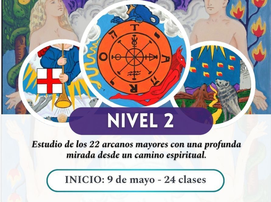 Cartel de la edición del 2025 del curso de tradición inglesa - Nivel 2 del Colegio Internacional de Tarot