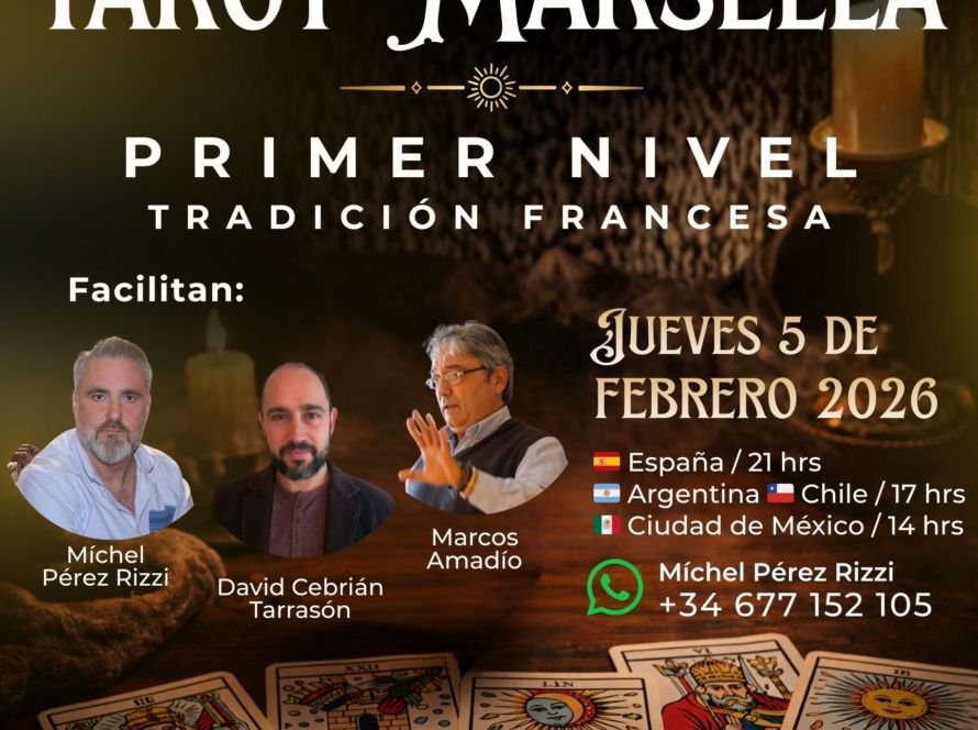 Cartel Nivel 1 de Curso de Tarot de Marsella - Edición 2026