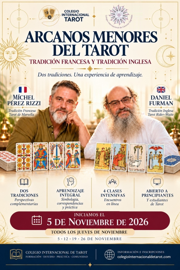 Cartel del curso de arcanos menores del Tarot - Edición 2026
